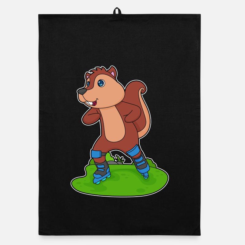 Squirrel Inline skating Inline skates Organic dish towel
