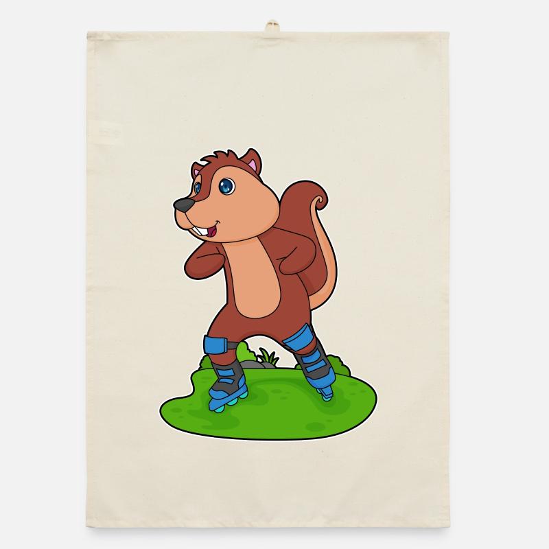 Squirrel Inline skating Inline skates Organic dish towel