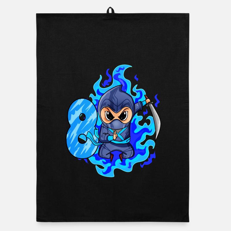 8ème anniversaire garçon 8 ans ninja Torchon bio