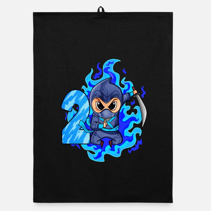 2ème anniversaire garçon 2 ans ninja Torchon bio