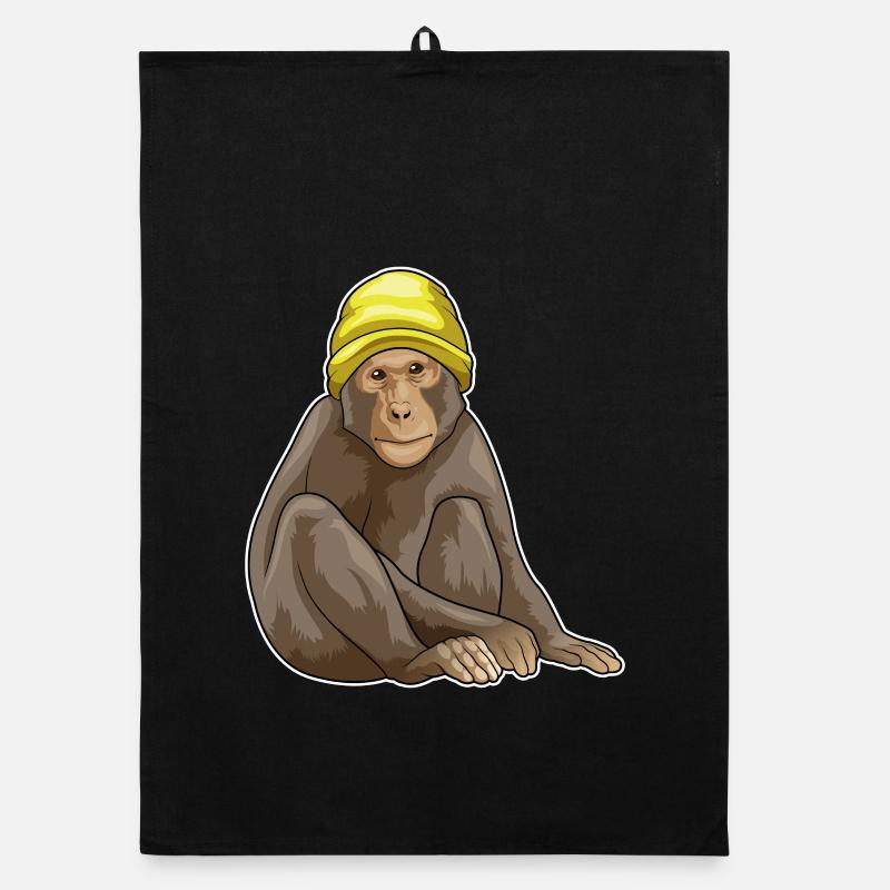 Monkey Winter Hat Organic dish towel