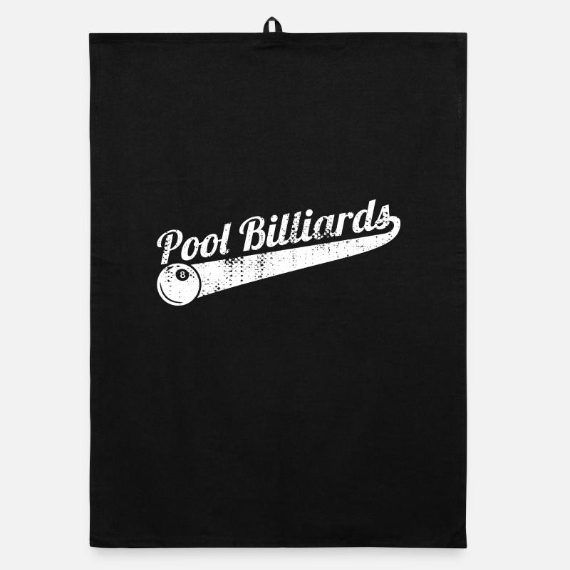 Pool-Billard - Organic Geschirrtuch - Schwarz