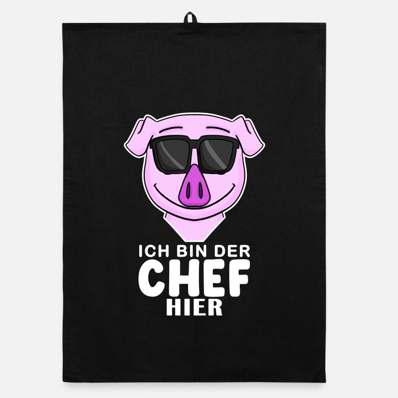 Cool Schwein Chef Organic Geschirrtuch