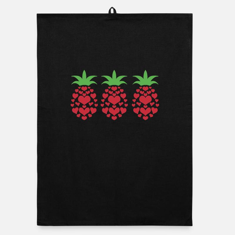 Ananas Herz Organic Geschirrtuch