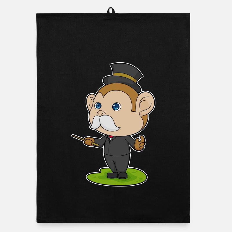 Monkey Wizard Wand Organic dish towel