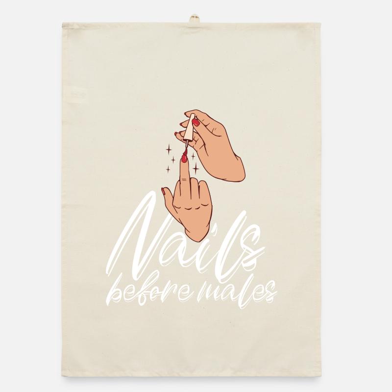 Nails before men Nail designer Organic dish towel