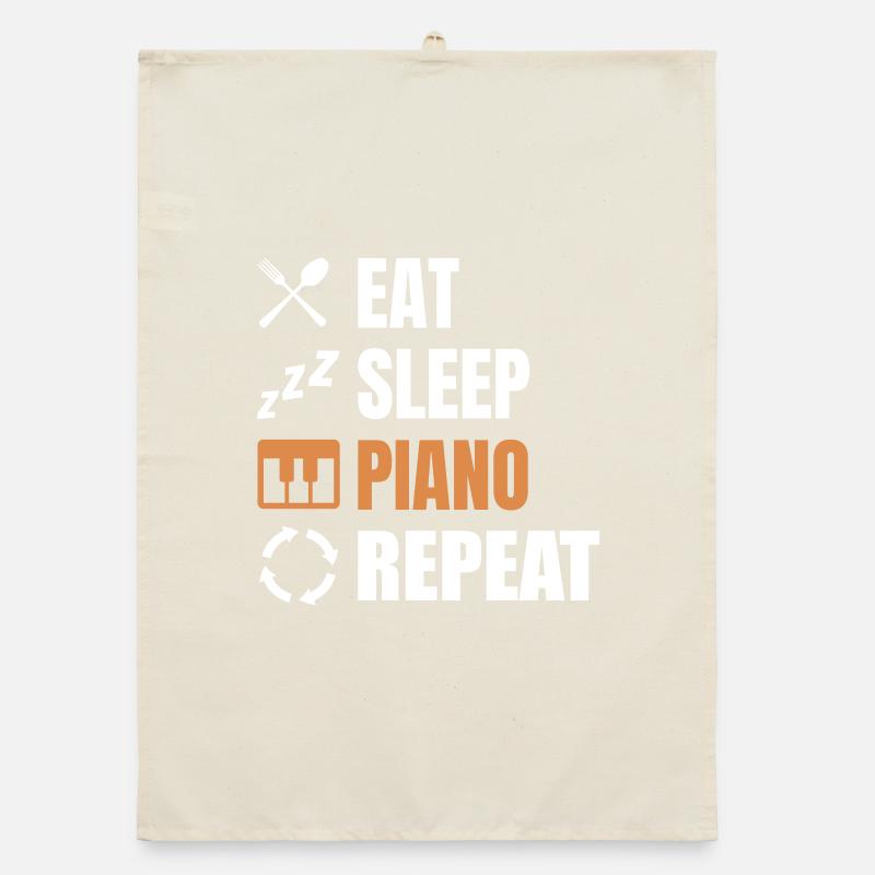 Piano Player Routine Organic dish towel