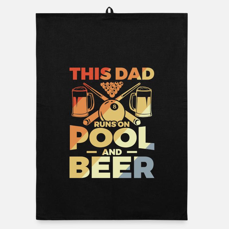 Funny Billiard Daddy Organic dish towel