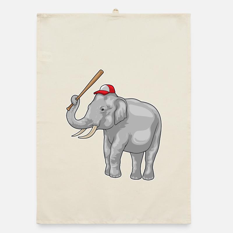 Elephant Baseball Bat Baseball Torchon bio