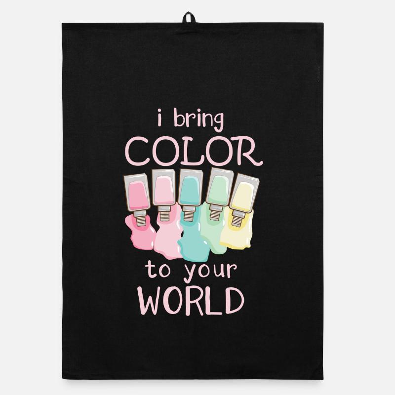 J’apporte de la couleur à votre monde Nail Tech Torchon bio