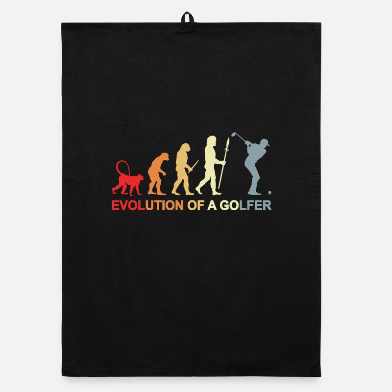 Golfer Evolution Organic Geschirrtuch