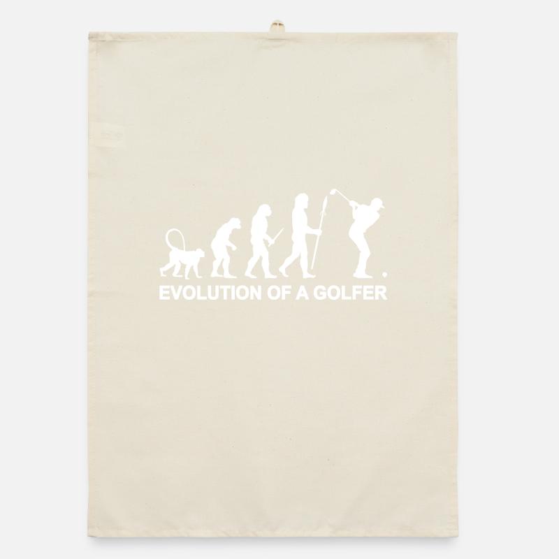 Evolution of a golfer Organic dish towel