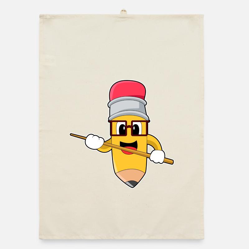 Pencil Teacher Pointer School Organic dish towel