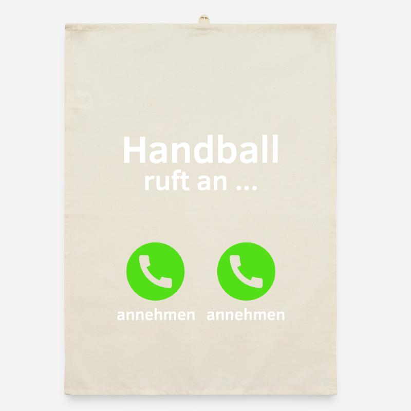 Handball ruft an - annehmen oder annehmen? Organic Geschirrtuch