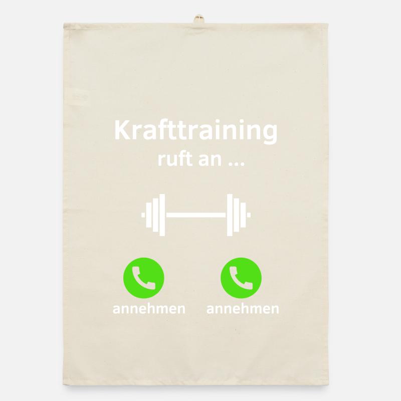 Krafttraining ruft an - annehmen oder annehmen? Organic Geschirrtuch