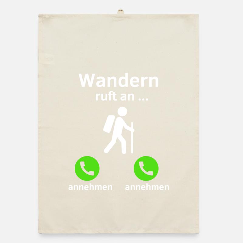Wandern ruft an - annehmen oder annehmen? Organic Geschirrtuch