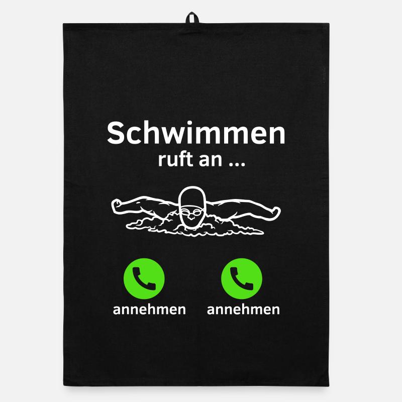 Schwimmen ruft an - annehmen oder annehmen? Organic Geschirrtuch