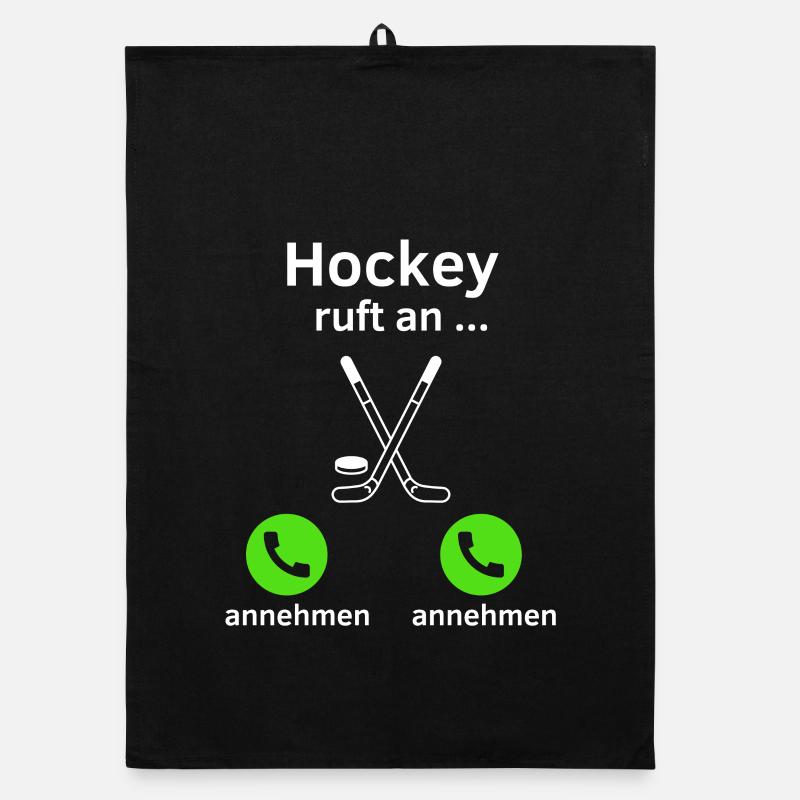 Hockey ruft an - annehmen oder annehmen? Organic Geschirrtuch