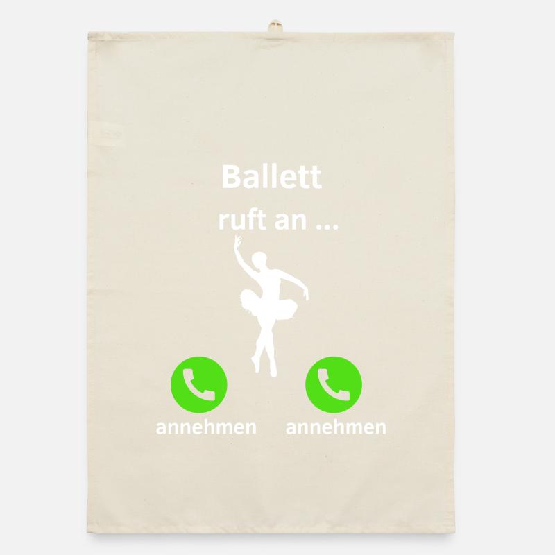 Ballett ruft an - annehmen oder annehmen? Organic Geschirrtuch