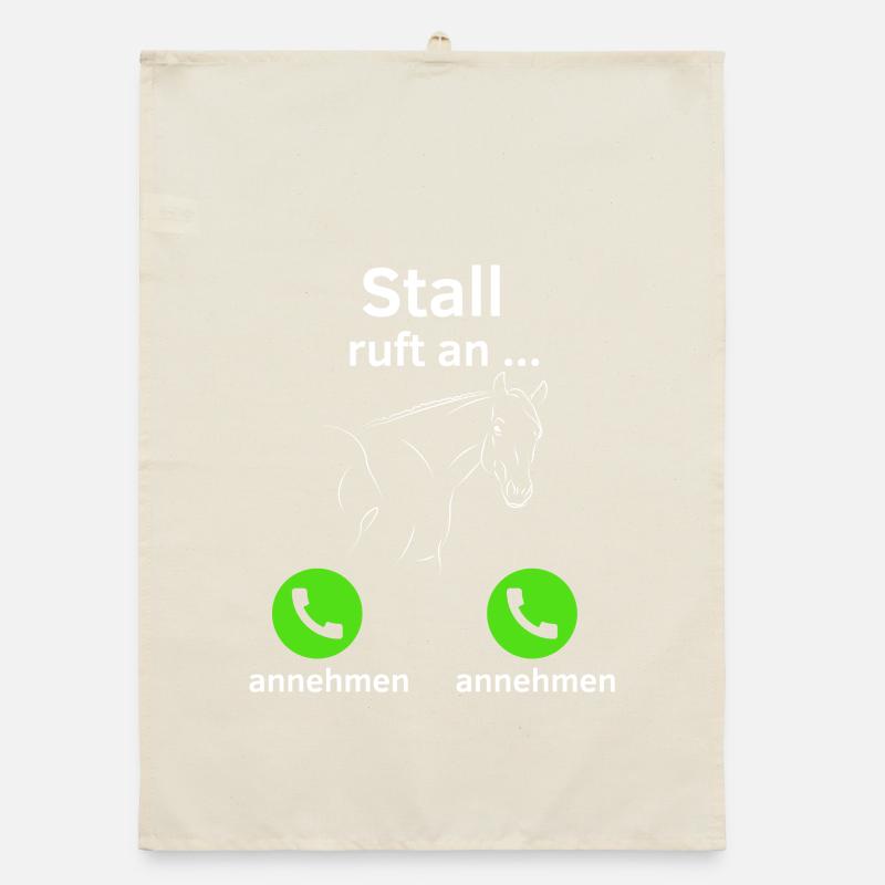Stall ruft an - annehmen oder annehmen? Organic Geschirrtuch