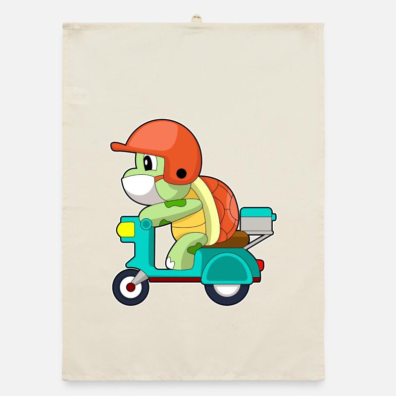 Turtle Scooter Organic dish towel