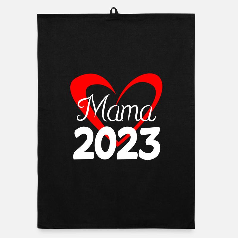 Maman 2023 Mère Grossesse Enceinte Torchon bio