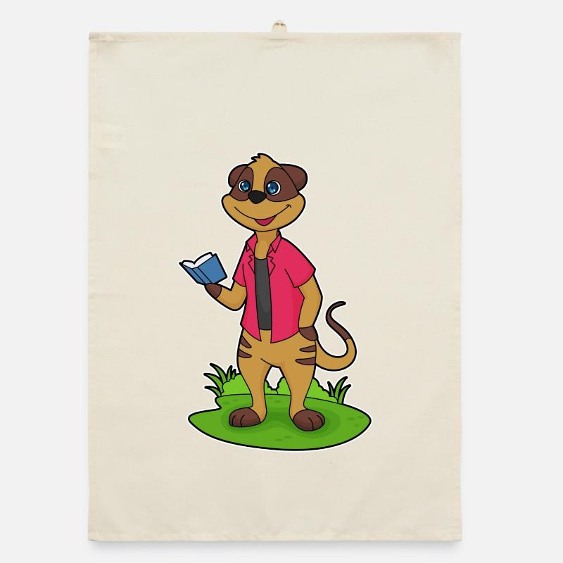 Erdmännchen Buch Organic Geschirrtuch