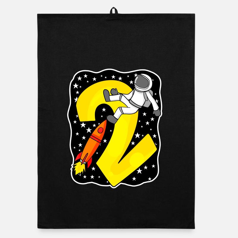 2e anniversaire - 2 ans Jeune astronaute Torchon bio