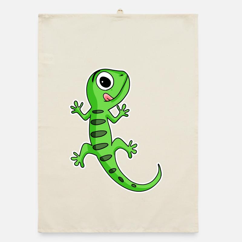 Gecko Lizard Organic dish towel