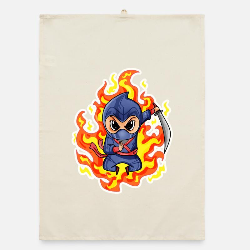 Ninja Rouge Feu Torchon bio