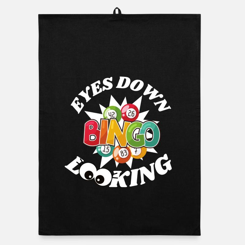 Eyes Down Looking - Bingo Lover Gift Idea Organic Geschirrtuch