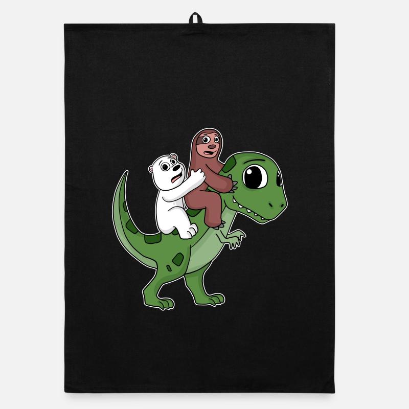 Dinosaure Dino Sloth Bear Torchon bio