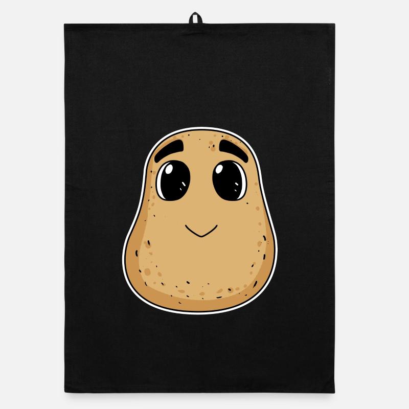 Potato motif Organic dish towel