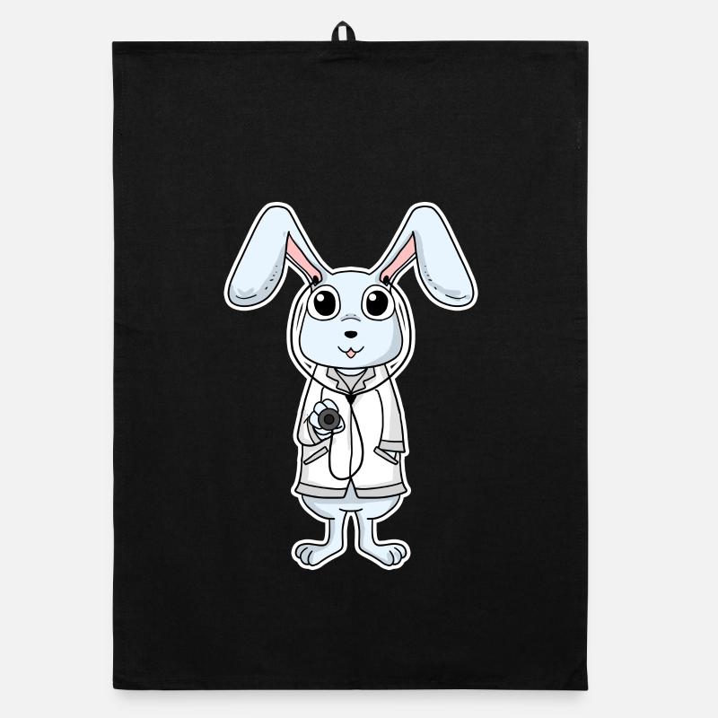 Arzt Tierarzt Hase Organic Geschirrtuch