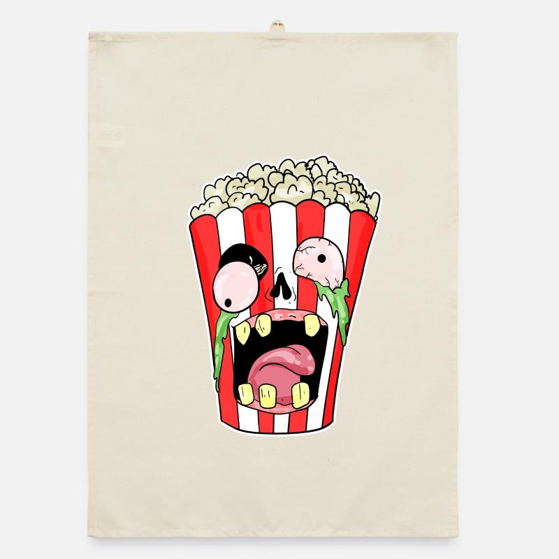 Popcorn Zombie Horreur Torchon bio