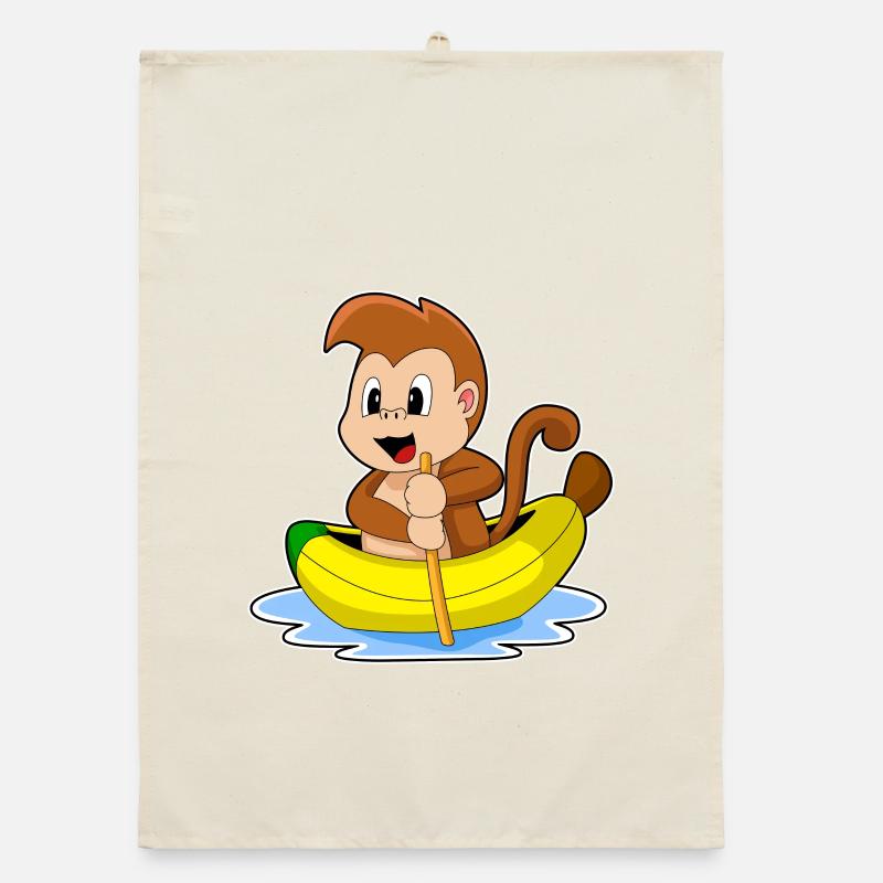 Monkey Small Boat Organic dish towel