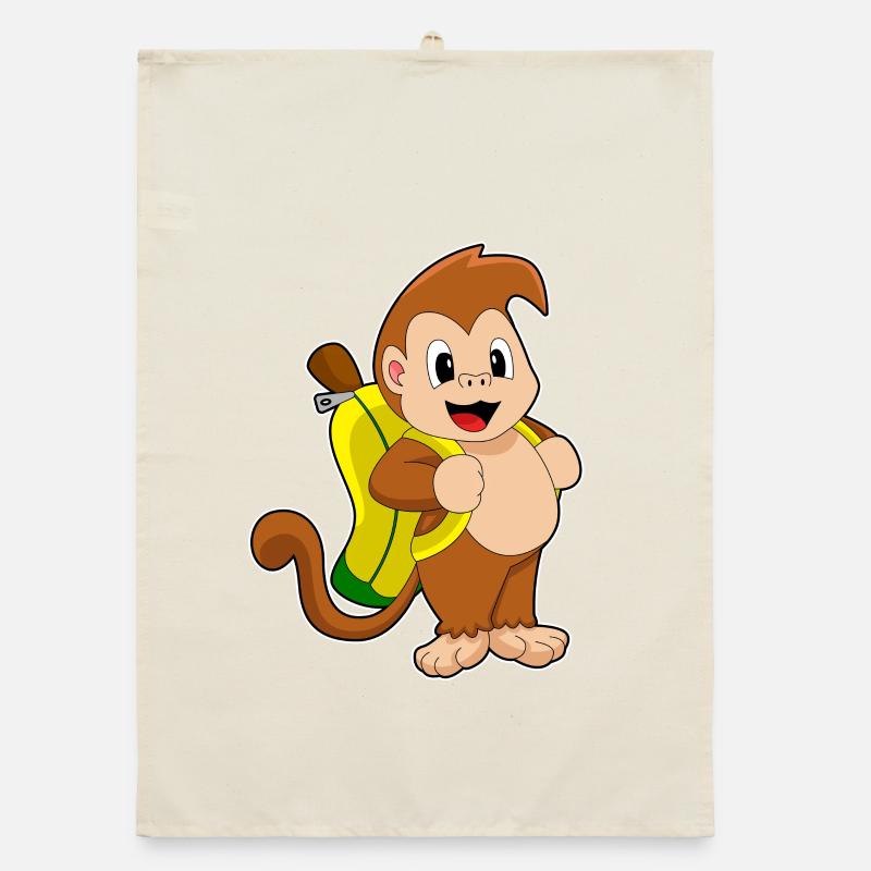 Affe Banane Organic Geschirrtuch
