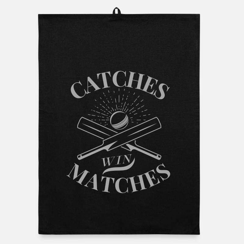 Catches win Matches - Cricket Lover Gift Idea Organic Geschirrtuch