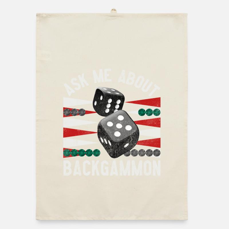 Ask me about BACKGAMMON -Frag´mich über Backgammon Organic dish towel