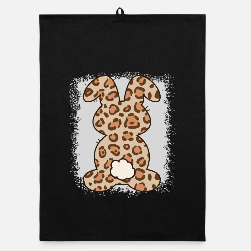 Leopard Print Bleached Easter Organic dish towel
