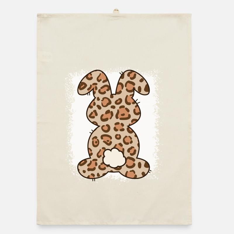 Leopard Print Bleached Easter Organic dish towel