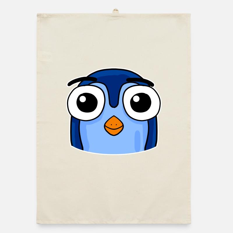 Pinguin Kopf Organic Geschirrtuch