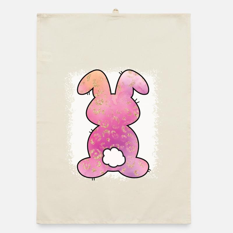 Leopard Print Bleached Easter Organic dish towel