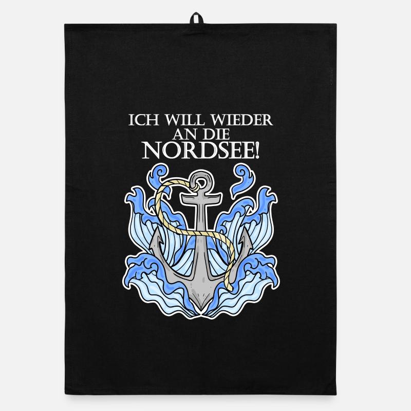Anker Nordsee Plattdeutsch Spruch Moin Organic Geschirrtuch