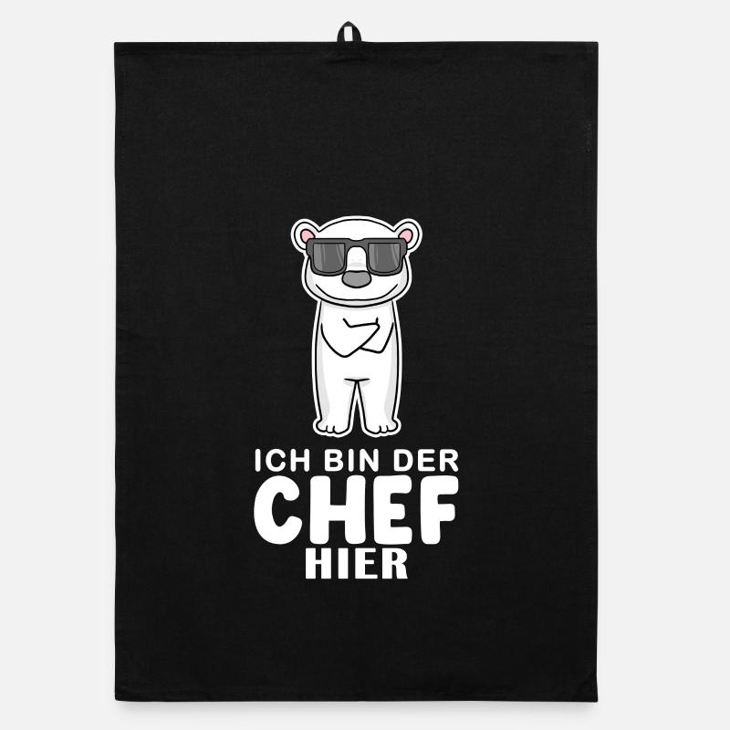 Cool Eisbär Chef Spruch Organic Geschirrtuch