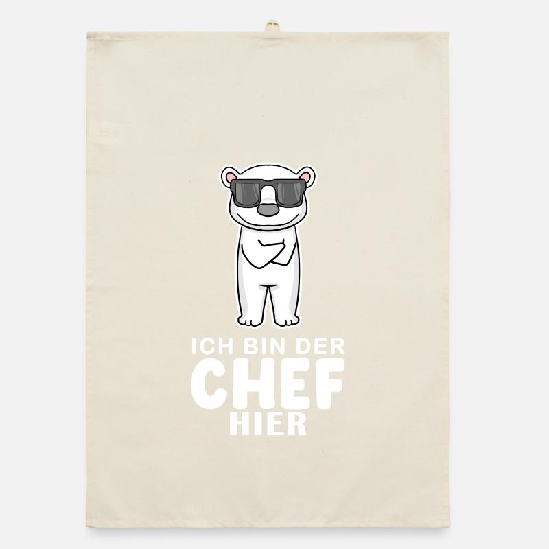 Cool Eisbär Chef Spruch Organic Geschirrtuch
