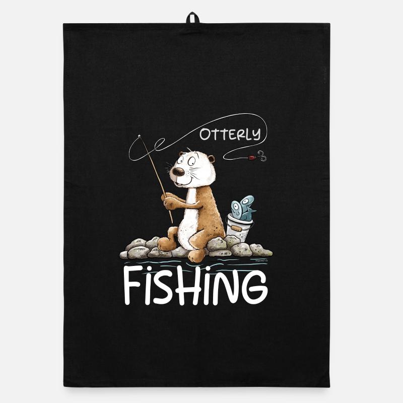 Droll Angler Otter Pêche Dicton Pêche Torchon bio