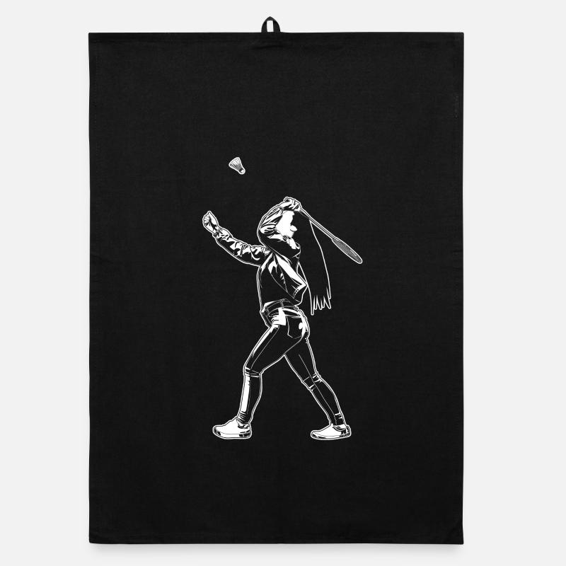 Badminton Mädchen Organic Geschirrtuch