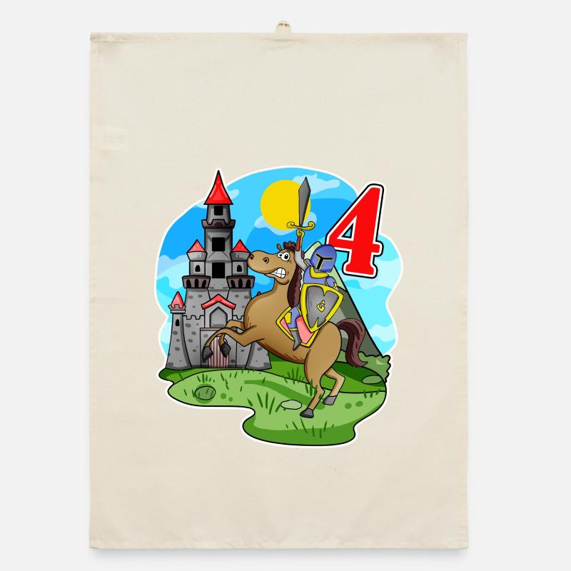 Chevalier de quatre ans - 4 ans Torchon bio
