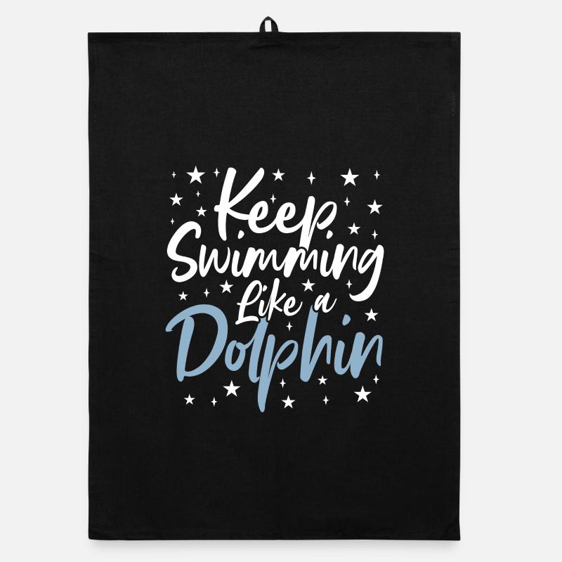 Schwimmspruch Organic Geschirrtuch